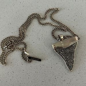 Givenchy Gold Shark Tooth Pendant Necklace